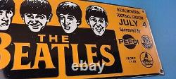 Vintage The Beatles Porcelain Marathon Gas Pepsi Cathay Service Station Sign