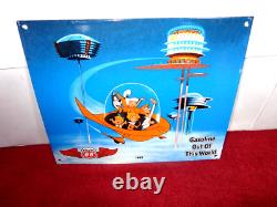 Vintage The Jetsons & Phillips 66 Gasoline 12.5 Porcelain Metal Tv Cartoon Sign