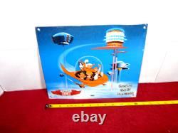 Vintage The Jetsons & Phillips 66 Gasoline 12.5 Porcelain Metal Tv Cartoon Sign