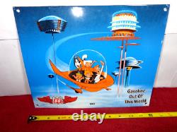 Vintage The Jetsons & Phillips 66 Gasoline 12.5 Porcelain Metal Tv Cartoon Sign