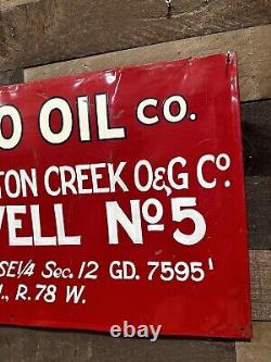 Vintage The Ohio Oil Co. Marathon Metal Sign