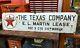 Vintage The Texas Company Texaco Porcelain Oil Well Lease Gas Sign