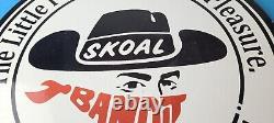 Vintage Tobacco Sign Porcelain Skoal Bandit Pouches Gas Oil Pump Plate Sign
