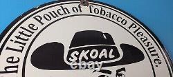 Vintage Tobacco Sign Porcelain Skoal Bandit Pouches Gas Oil Pump Plate Sign