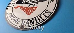 Vintage Tobacco Sign Porcelain Skoal Bandit Pouches Gas Oil Pump Plate Sign