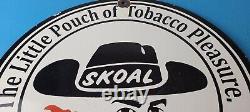 Vintage Tobacco Sign Porcelain Skoal Bandit Pouches Gas Oil Pump Plate Sign