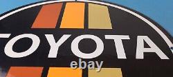 Vintage Toyota Motor Co Porcelain Gas Automobile Sales Service Dealership Sign