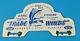 Vintage Trade Porcelain Gas Automotive Florida Keys Sign Ad License Plate Topper