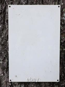 Vintage Transport Oil Co. Porcelain Enamel Gas Pump Sign Pure Penn 12 X 8