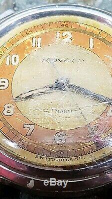 Vintage Triple-Signed Original Movado Wristwatch Multicolor Dial & Sweep Second