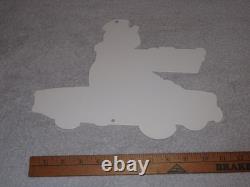 Vintage Turtle Wax Die-cut Turtle In Convertible 12 Metal Car Wash Gas Oil Sign