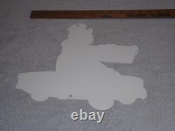 Vintage Turtle Wax Die-cut Turtle In Convertible 12 Metal Car Wash Gas Oil Sign