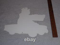 Vintage Turtle Wax Die-cut Turtle In Convertible 12 Metal Car Wash Gas Oil Sign