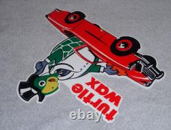 Vintage Turtle Wax Turtle In Convertible 12 Metal Car Wash Gasoline & Oil Sign