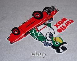 Vintage Turtle Wax Turtle In Convertible 12 Metal Car Wash Gasoline & Oil Sign