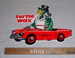Vintage Turtle Wax Turtle In Convertible 12 Metal Car Wash Gasoline & Oil Sign