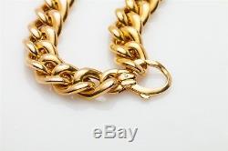 Vintage UNOERRE $8000 Signed 14k Yellow Gold Large CUBAN LINK 16 Necklace 47g