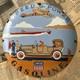 Vintage Union Gasoline Speed & Power 12 Inch Convex Porcelain Enamel Sign