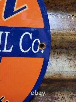 Vintage Union Oil Porcelain Sign Aviation Gasoline Car Motor Service Supply 12