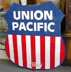 Vintage Union Pacific Porcelain Advertising Sign 45 x 40