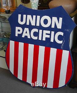 Vintage Union Pacific Porcelain Advertising Sign 45 x 40