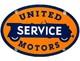 Vintage United Motor Services Porcelain Sign Gas Station Pump Motor Oil Auto