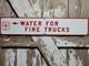 Vintage Us Forest Service Porcelain Sign Old 30 Water For Fire Trucks Plaque