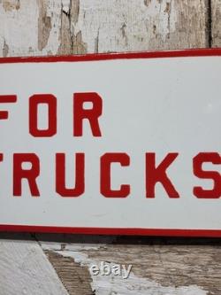Vintage Us Forest Service Porcelain Sign Old 30 Water For Fire Trucks Plaque