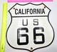 Vintage Us Route 66 California Porcelain Metal Highway Sign Gas Oil Road Shield
