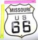 Vintage Us Route 66 Missouri Az Porcelain Metal Highway Sign Gas Oil Road Shield