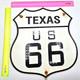 Vintage Us Route 66 Texas Porcelain Metal Highway Sign Gas Oil Road Shield