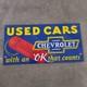 Vintage Used Cars Chevrolet Old Us Gasoline Oil Gas Pump Enamel Porcelain Sign
