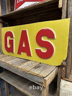 Vintage Vacuum Formed Plastic Gas Sign 3ftx18 Inch