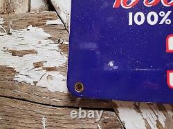 Vintage Veedol Porcelain Sign Car Motor Oil Lubrication Service Garage 35 Cents