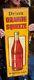 Vintage Vertical Tall Squeeze Soda Pop Metal Sign With Bottle Graphic Lg 36x12