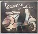 Vintage Vespa Metal Sign(handmade)