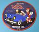 Vintage Vico Motor Oil Sign Porcelain Walt Disney Gasoline Pump Plate Sign