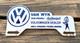 Vintage Vw Volkswagen Van Wyk Gas Oil Station Porcelain License Plate Sign