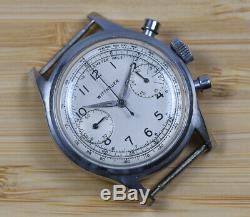 Vintage WITTNAUER Stainless Steel Chronograph Venus 188 Triple Signed 3256