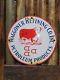 Vintage Waggoner Refining Co Porcelain Sign Petroleum Oil Cattle Ddd Ranch Steer