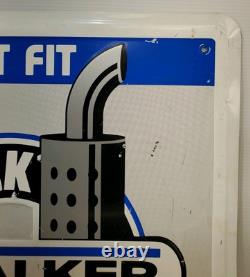 Vintage Walker Truck Exhaust Metal Embossed Sign Original 24×18 Stout Ind Rare