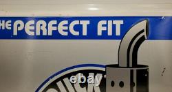 Vintage Walker Truck Exhaust Metal Embossed Sign Original 24×18 Stout Ind Rare