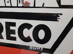 Vintage Wareco Porcelain Sign Gasoline Sign Gas Station William Ware Texaco 30