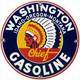 Vintage Washington Gasoline Porcelain Sign, Gas Station, Pump Plate, Motor Oil