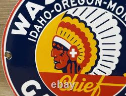 Vintage Washington Gasoline Porcelain Sign, Gas Station, Pump Plate, Motor Oil