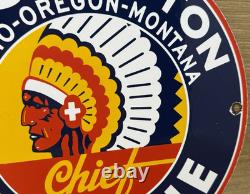 Vintage Washington Gasoline Porcelain Sign, Gas Station, Pump Plate, Motor Oil