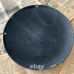 Vintage We Use Genuine Chevrolet Parts 12 Inch Convex Porcelain Enamel Sign