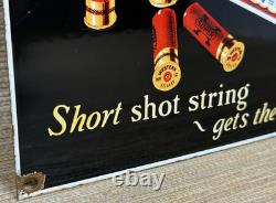 Vintage Western Ammunition Porcelain Sign Rifle Shot Gun Disney Mickey Goofy