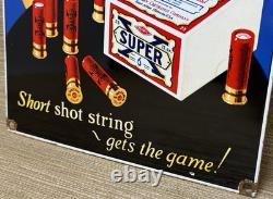 Vintage Western Ammunition Porcelain Sign Rifle Shot Gun Disney Mickey Goofy