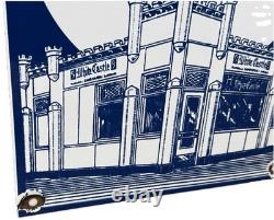Vintage White Castle Porcelain Sign Fast Food Gas Station Pepsi Dew Mcdonalds